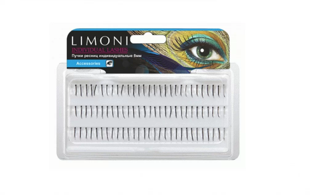 Пучки ресниц limoni индивидуальные черные 8 мм individual lashes