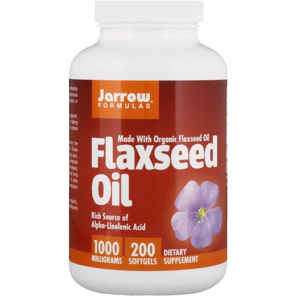 Jarrow Formulas, Organic, Flaxseed Oil, 1,000 mg, 200 Softgels