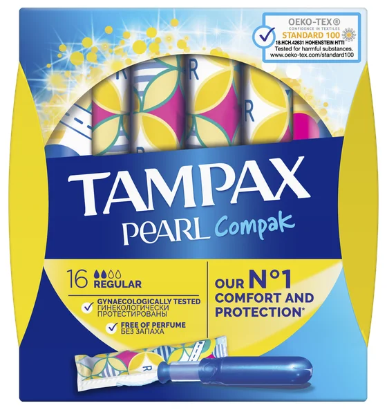 TAMPAX тампоны Compak Pearl Regular Duo