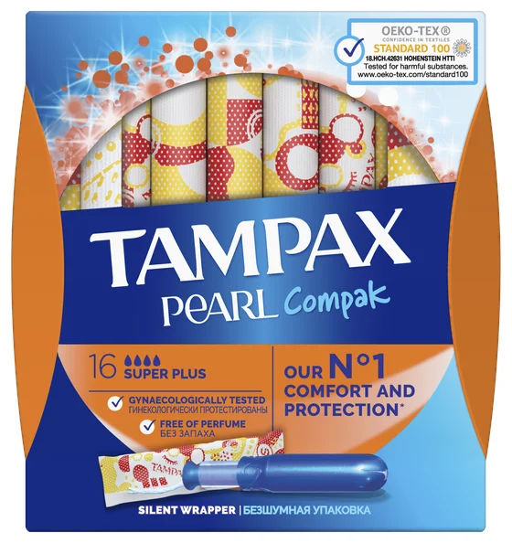 TAMPAX тампоны Compak Pearl Super Plus Duo