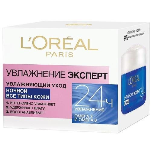 Ночной крем для лица L'Oreal Paris «Увлажнение эксперт для всех типов кожи