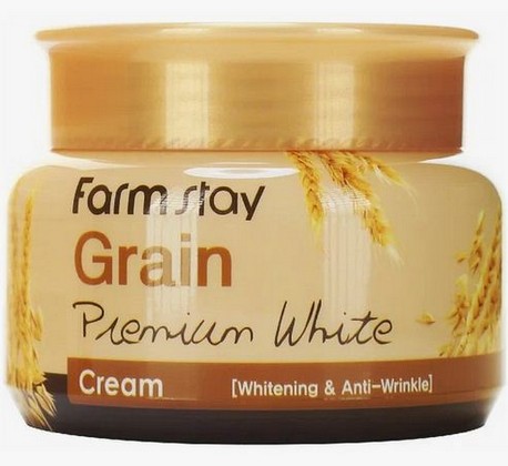 Осветляющий крем с маслом ростков пшеницы FarmStay Grain Premium White Cream