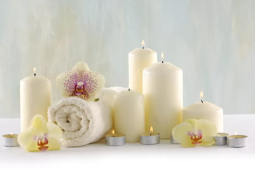 ароматические свечи в помещении