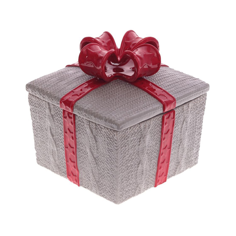 Конфетница "Подарок", 19x19 см, керамика