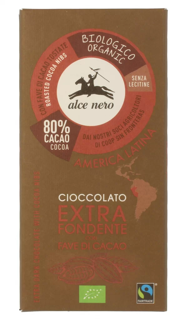 Alce Nero горький с дроблеными зернами какао
