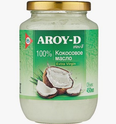 Масло кокосовое Aroy-D 100% extra virgin
