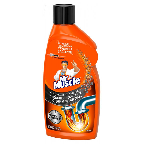 Активный гель для прочистки трудных засоров Mr. Muscle 