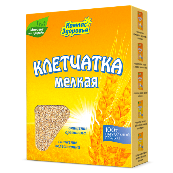 КЛЕТЧАТКА КОМПАС ЗДОРОВЬЯ МЕЛКАЯ ПШЕНИЧНАЯ, 200 Г