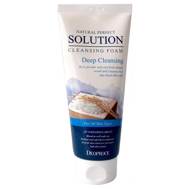 Deoproce Natural Perfect Solution Cleansing Foam Deep Cleansing Rice