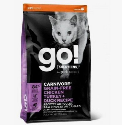 GO! Solutions беззерновой для котят и кошек «4 вида мяса: курица, индейка, утка и лосось»
