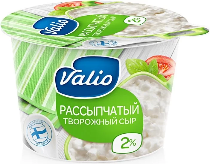 Рассыпчатый творожный сыр Valio, 2%