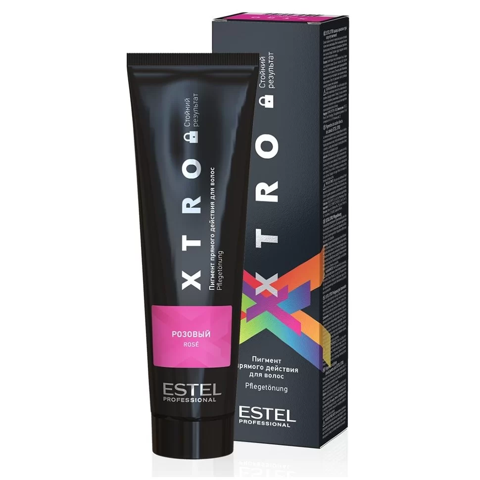 Estel Professional Пигмент прямого действия для волос тонирующий X-Tro black розовый