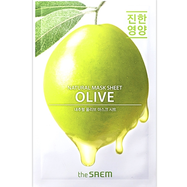 The Saem маска тканевая с экстрактом оливы Natural Olive Mask Sheet
