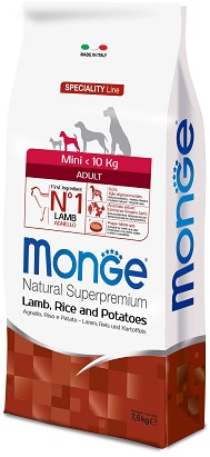 MONGE Dog Speciality Mini ягненок с рисом и картофелем