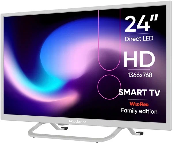 24" TOPDEVICE TV 24" SMART, HD 720P, SMART TV WILDRED