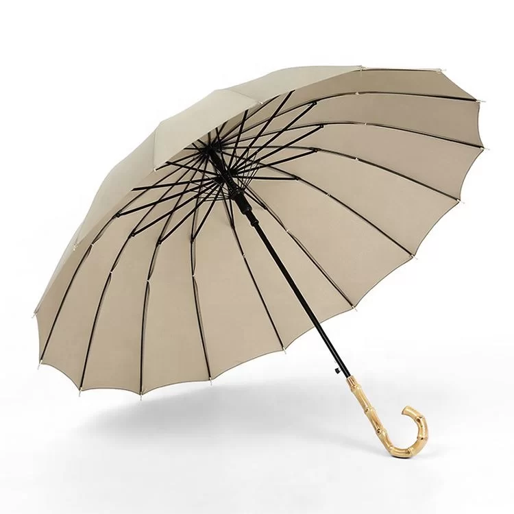 Зонт-трость RECHAR с бамбуковой ручкой полуавтомат