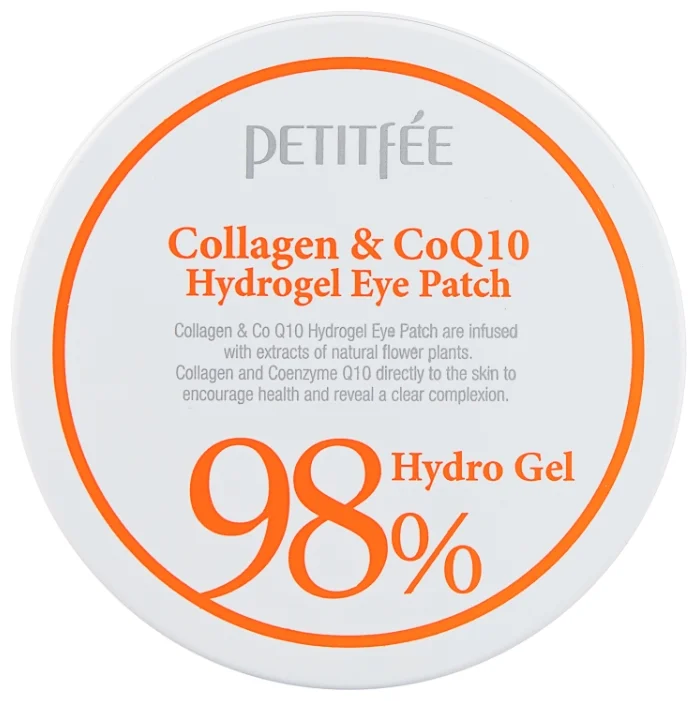 Petitfee Гидрогелевые патчи для век с морским коллагеном и коэнзимом Q10 Collagen & CoQ10 Hydrogel Eye Patch
