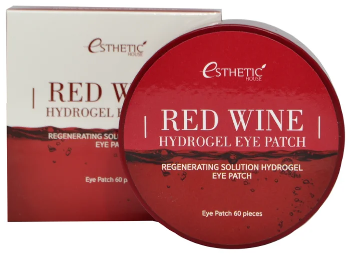 Esthetic House Гидрогелевые патчи для век с экстрактом красного вина Red Wine Hydrogel Eye Patch