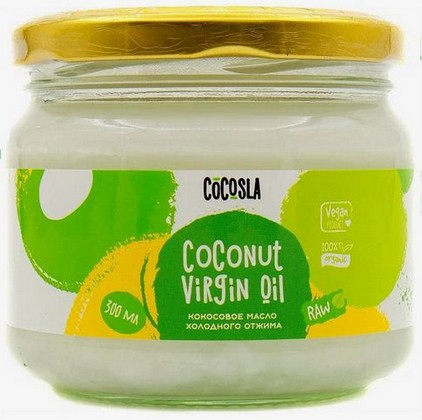 Масло кокосовое Cocosla первого холодного отжима нерафинированное