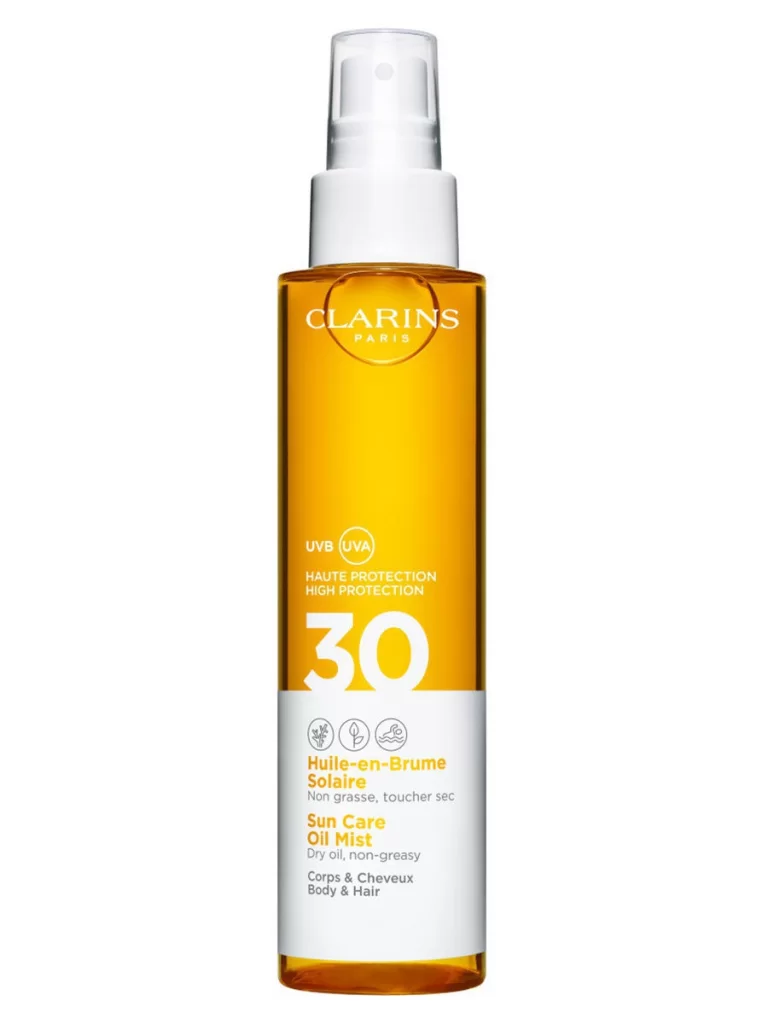 Clarins Солнцезащитное масло-спрей для тела и волос Huile-en-Brume Solaire SPF 30