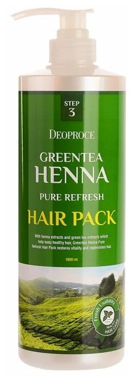 DEOPROCE GREENTEA HENNA PURE REFRESH HAIR PACK