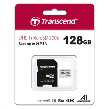 Transcend microSDXC 300S Class 10 UHS-I U3 A1 V30 128GB