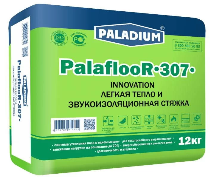 Стяжка пола теплоизоляционная Paladium Palafloor-307, 12 кг
