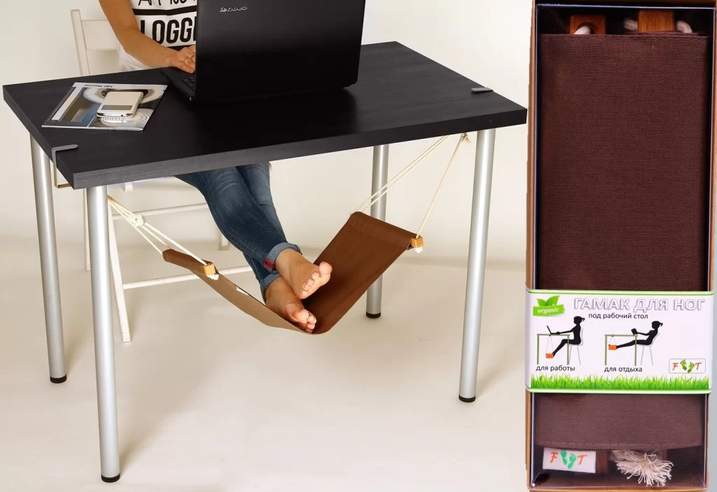 Гамак для ног под рабочий стол с USB подогревом