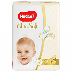 Подгузники Huggies Elite Soft 3 (5-9 кг) 80 шт.