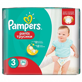 Трусики Pampers Pants 3 (6-11 кг) 26 шт.